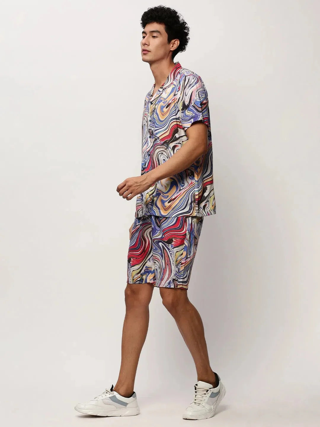 Blue Printed Casual Co ord Sets for Men | Showoff