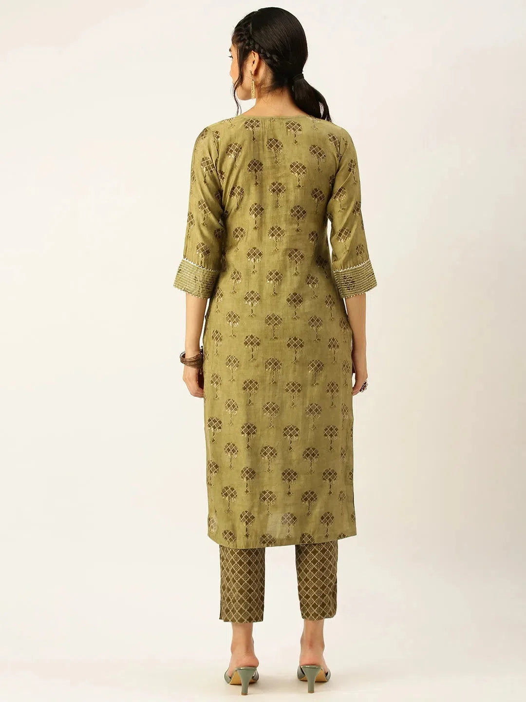 Green Printed Women's Kurta Sets | Indian Kurta Sets