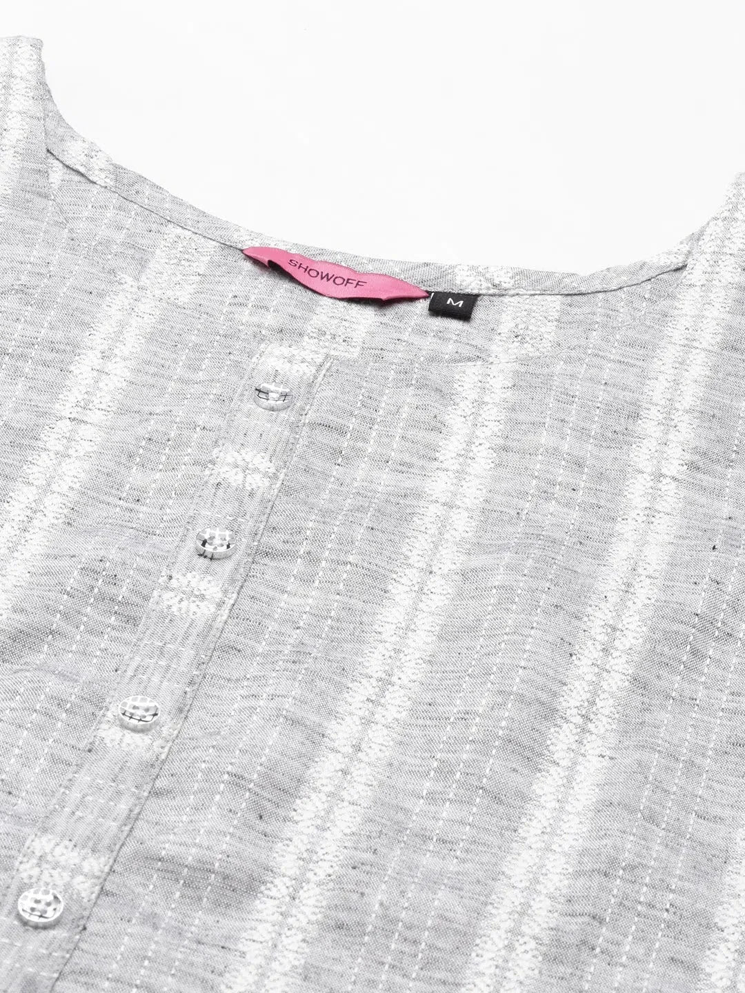 Grey Solid Kurta: Women's Cotton Indian Kurta Design