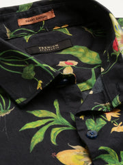 Men Navy Printed Casual Shirt-GURJANPRINT-5407-Navyblue