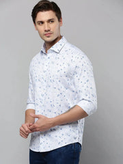 Men White Printed Casual Shirt-ELICAPRINT-4825-White