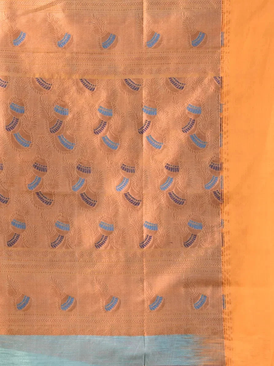 Sea Green Ikat Cotton Saree | Indian Sarees