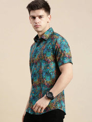 Men Multi Graphics Casual Shirt-GALLERLA-1733-Multi