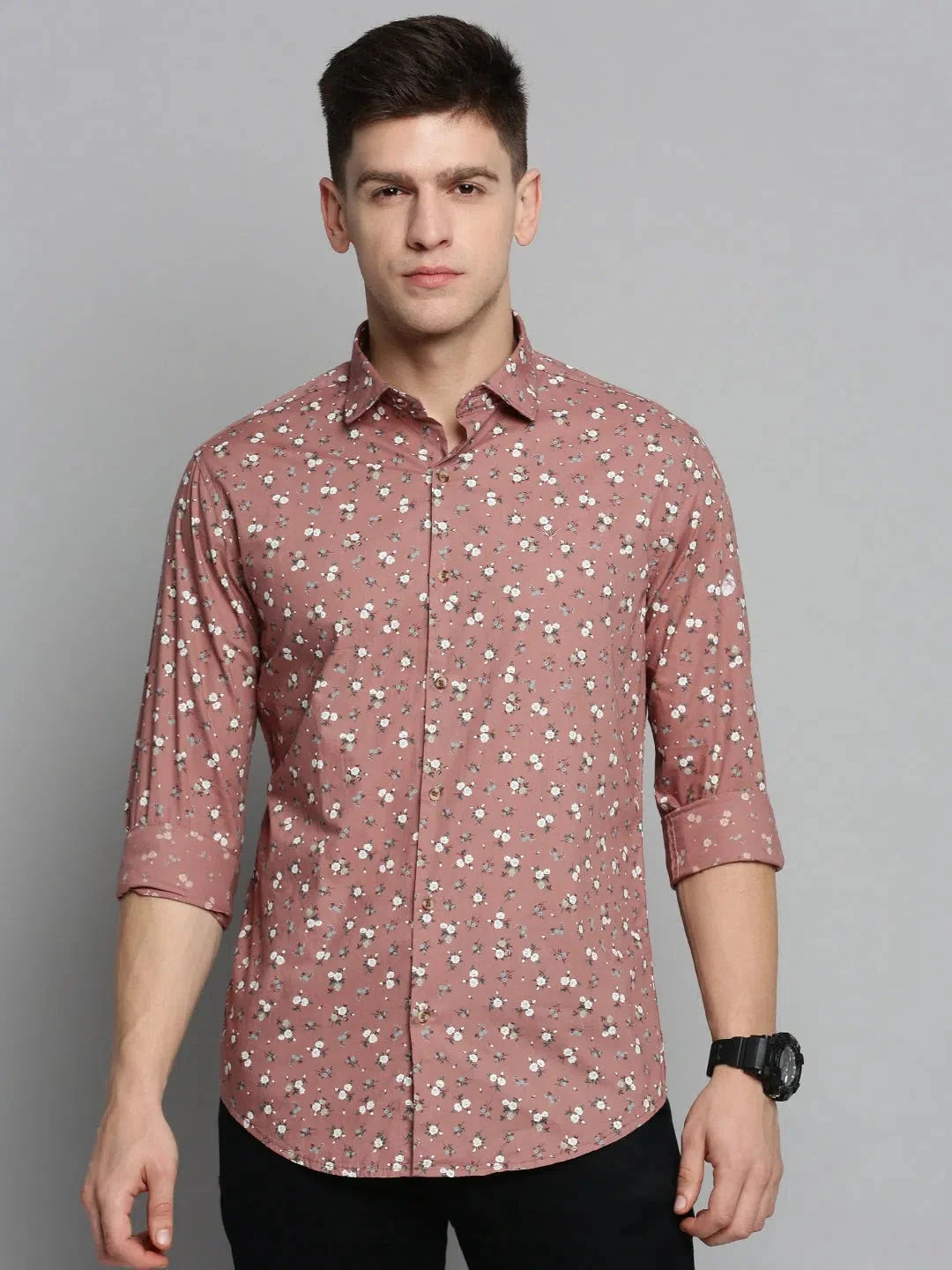 Purple Printed Mens Shirt - Modern Cotton Shirt | DesiQlo