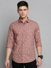 Men Purple Printed Casual Shirt-BENTONPRINT-4035-Mauve