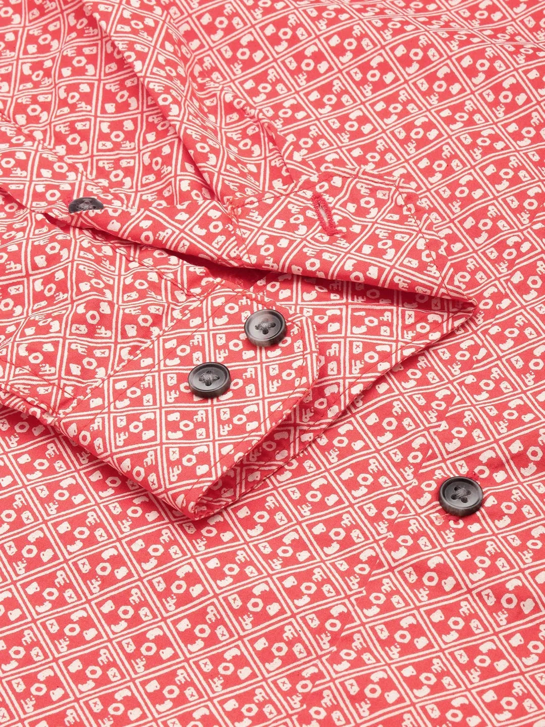 Orange Printed Mens Shirt | Cotton Casual Shirt | DesiQlo