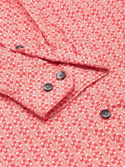 Men Orange Printed Casual Shirt-JUPITERPRINT-3387-Orange