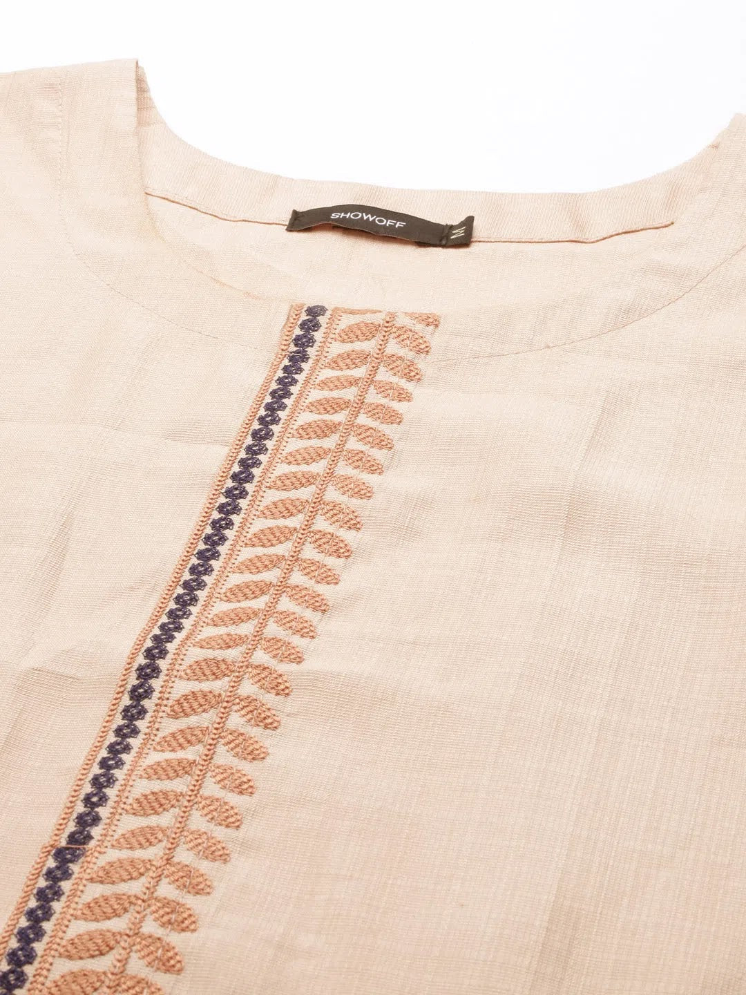 Peach Cotton Kurta - Comfortable Indian Kurta for Women