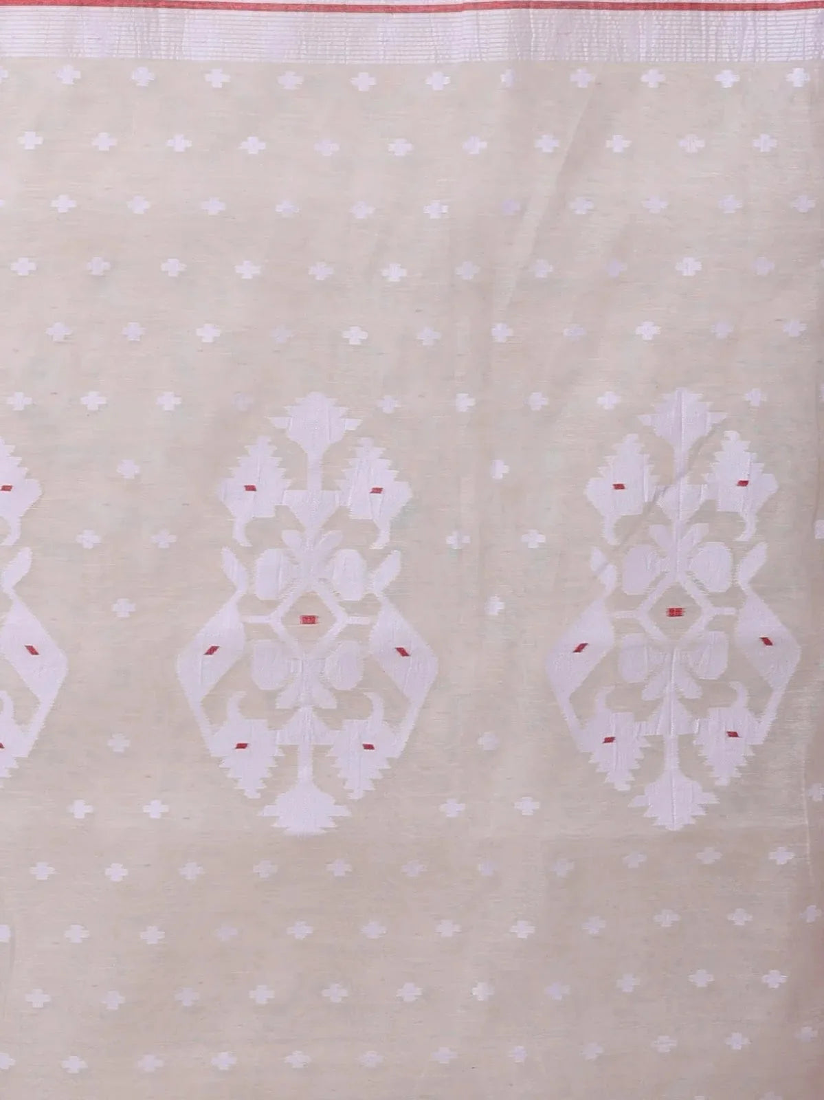 Off White Cotton Jamdani Saree | Indian Wedding Sarees