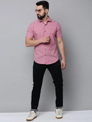 Men Mauve Printed Casual Shirt-AMEOPRINT-5263-Mauve