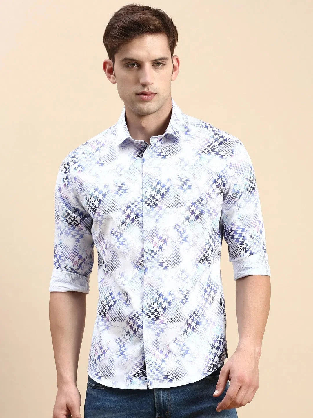 Men's Multi Printed Cotton Shirt - Casual & Trendy | DesiQlo