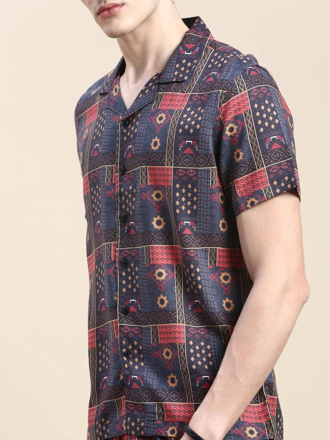 Men's Printed Co ord Set - Casual Cotton Two Piece Sets