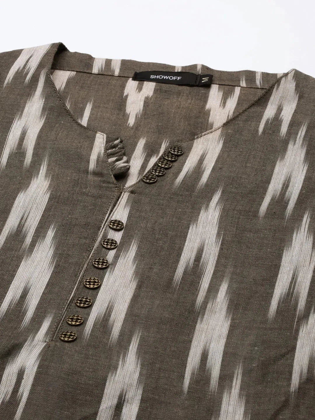 Grey Solid Cotton Kurta | Women's Indian Kurtis Online