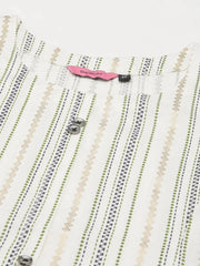 Women's White Printed Straight Kurta-SKC-3378-White