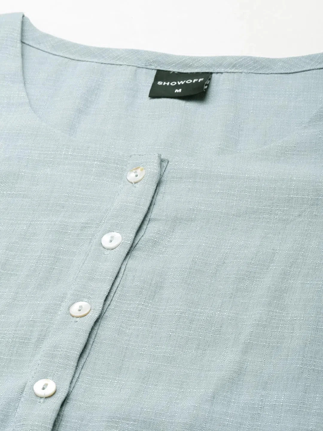 Blue Solid Cotton Kurta: Classic Indian Kurta for Ladies