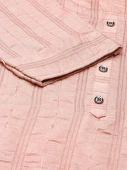 Women's Pink Embellished Straight Kurta-SKC-3266-Pink