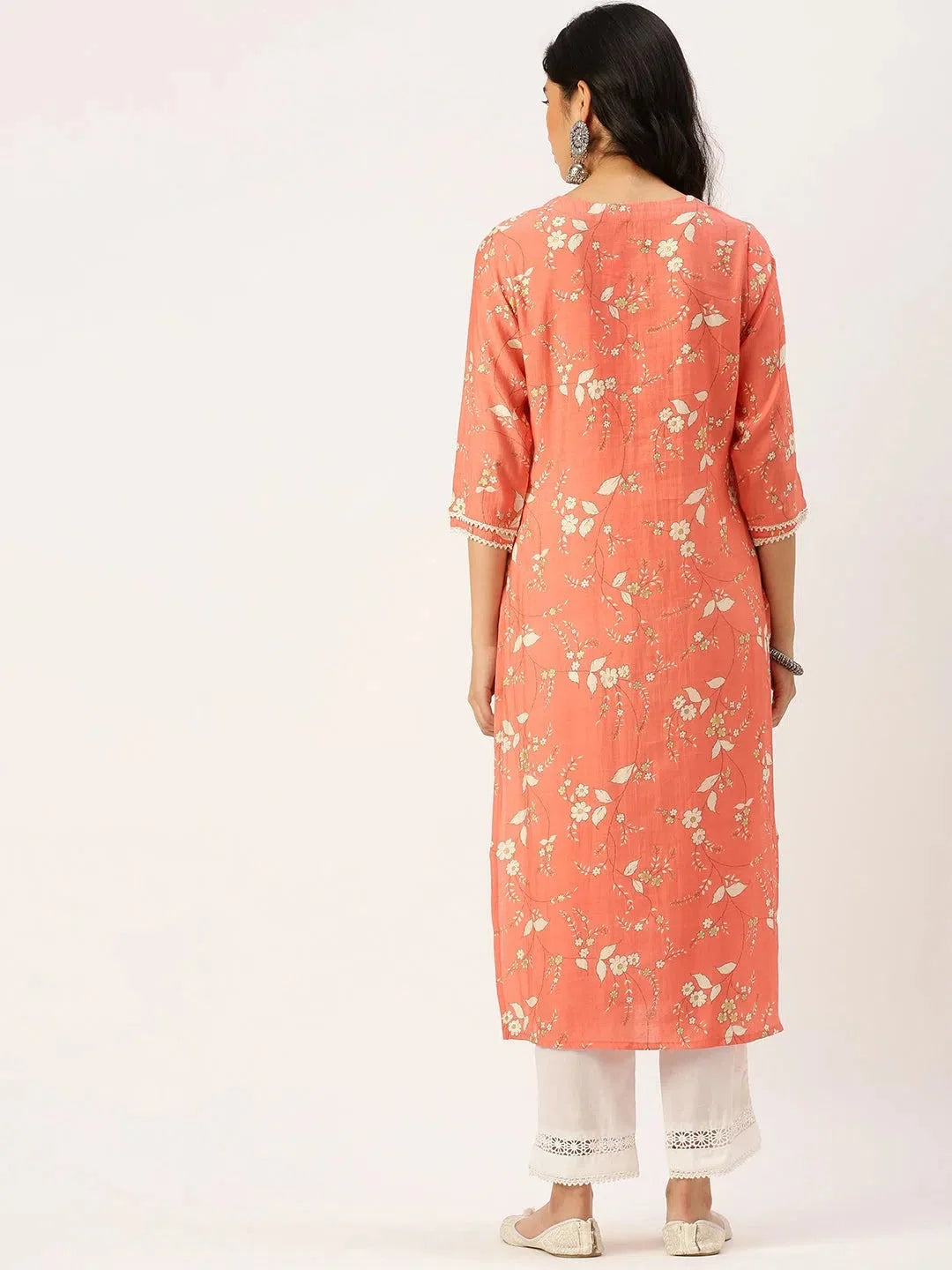 Women's Pink Printed Kurta Sets | Cotton Designer Kurta Sets