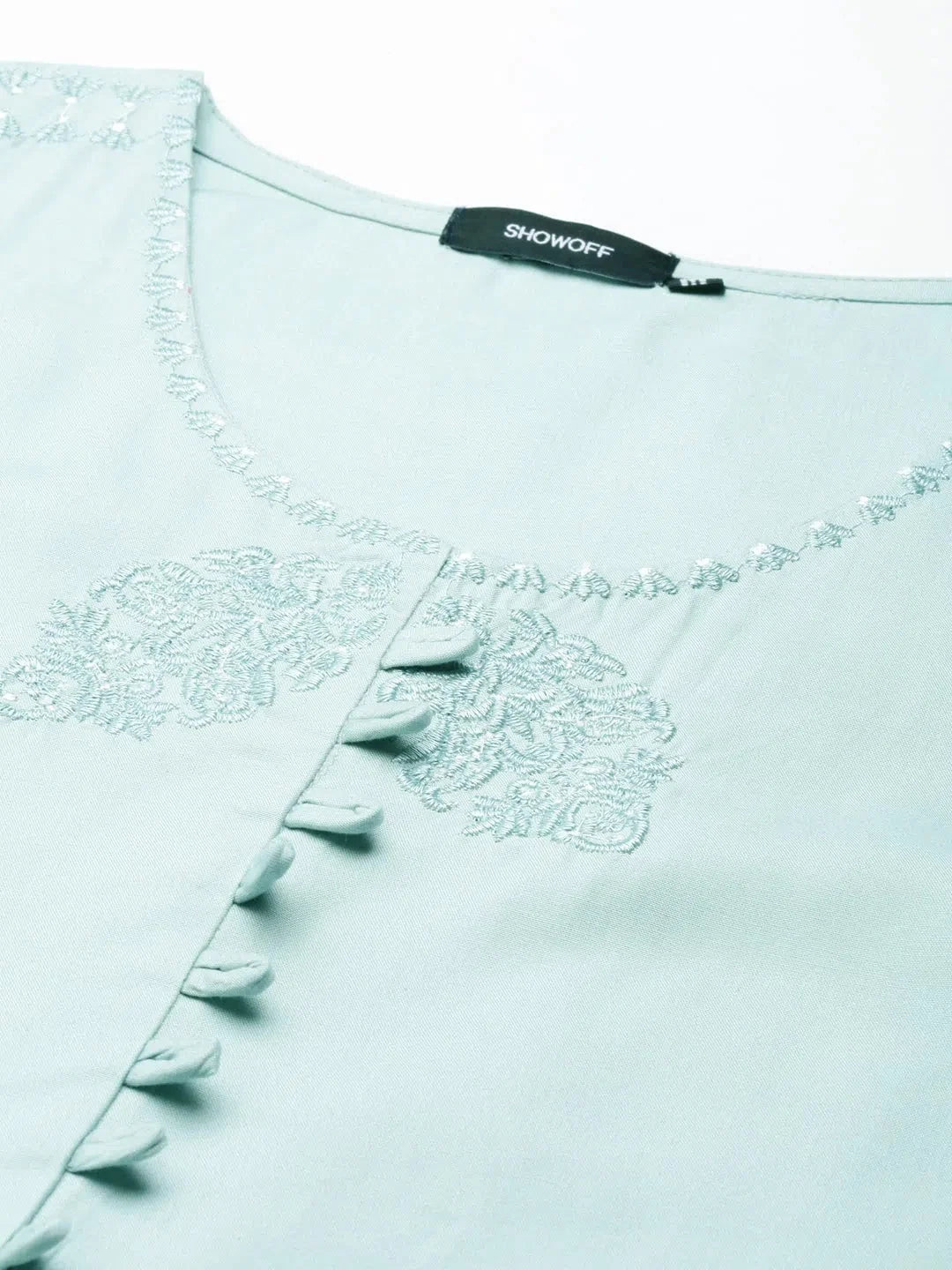 Sea Green Solid Kurta - Women's Trendy Polyester Indian Kurtis