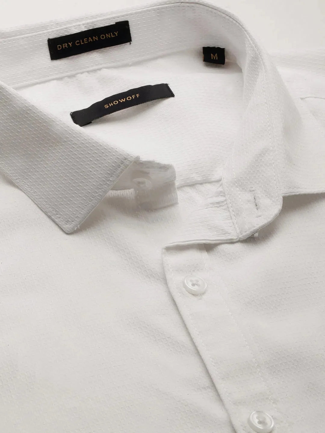 White Cotton Mens Shirt - Solid Formal Shirts | DesiQlo