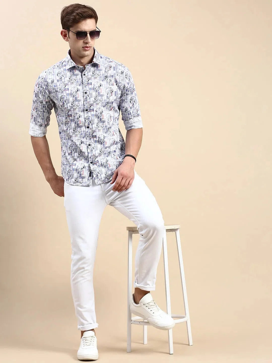 Men's Multi Printed Shirt - Cotton Casual Shirt | DesiQlo