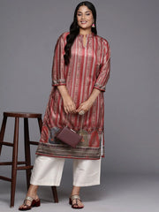 Women Printed Gotta Patti Velvet Kurta-AP-AHKUVLDP-1109
