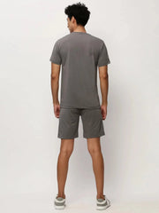Men Grey Solid Casual Co ords-EX-AA-202-Grey