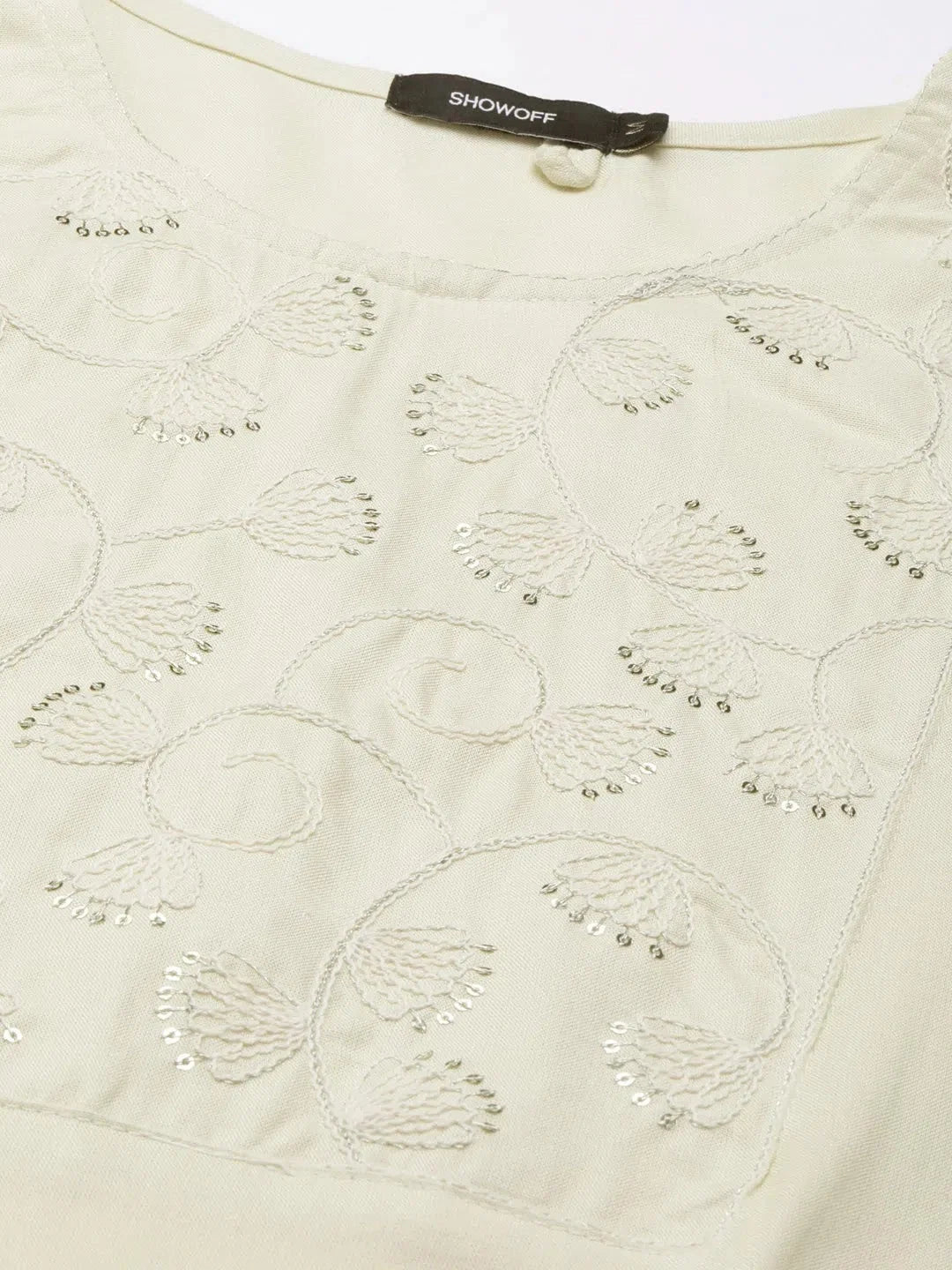 Cream Solid Cotton Kurta - Simple & Chic Indian Kurta for Women