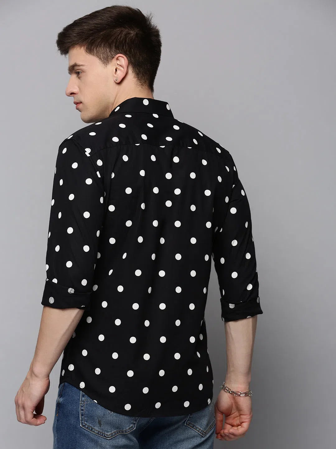 Stylish Black Printed Mens Shirt - Casual Cotton Shirt | DesiQlo