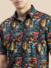 Men Multi Graphics Casual Shirt-GALLERLA-1736-Multi