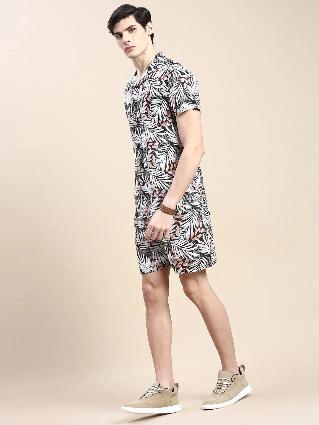Men's Black Printed Casual Co ord Sets | Stylish Two Piece Sets