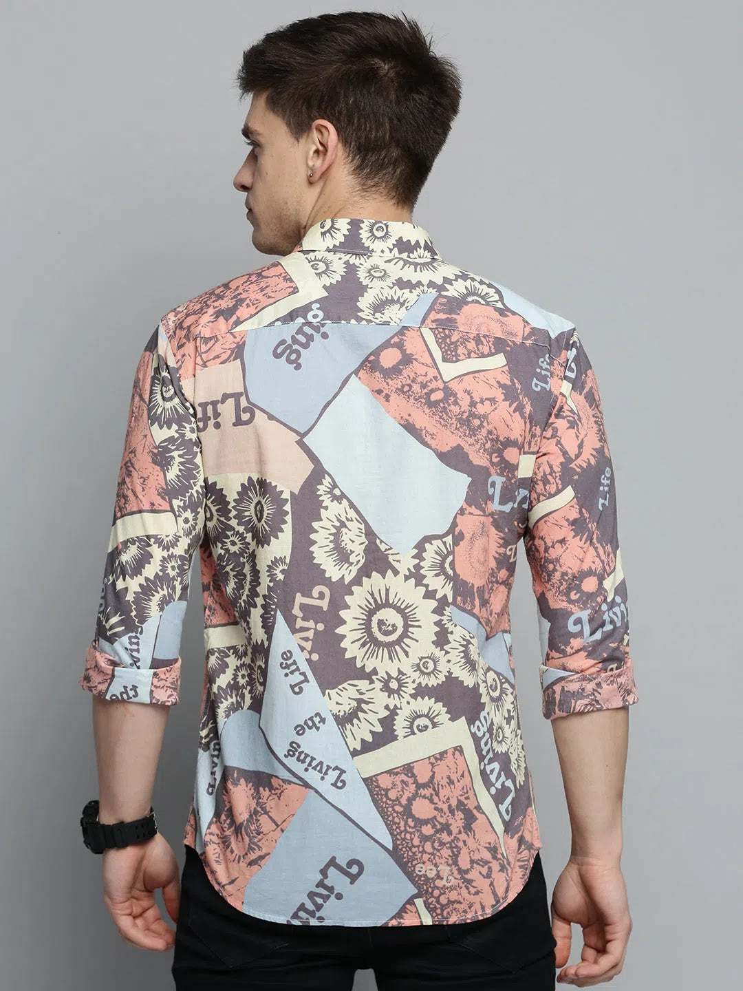 Men's Printed Shirt - Multi Cotton Shirt | DesiQlo
