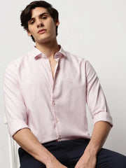 Men Pink Solid Casual Casual Shirts-IKIGAI-8821-Pink