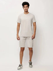 Men Grey Solid Casual Co ords-EX-AA-202-Taupe