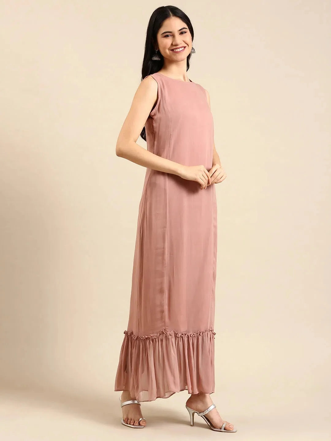 Pink Solid Anarkali Kurta - Women's Anarkali Dress Online