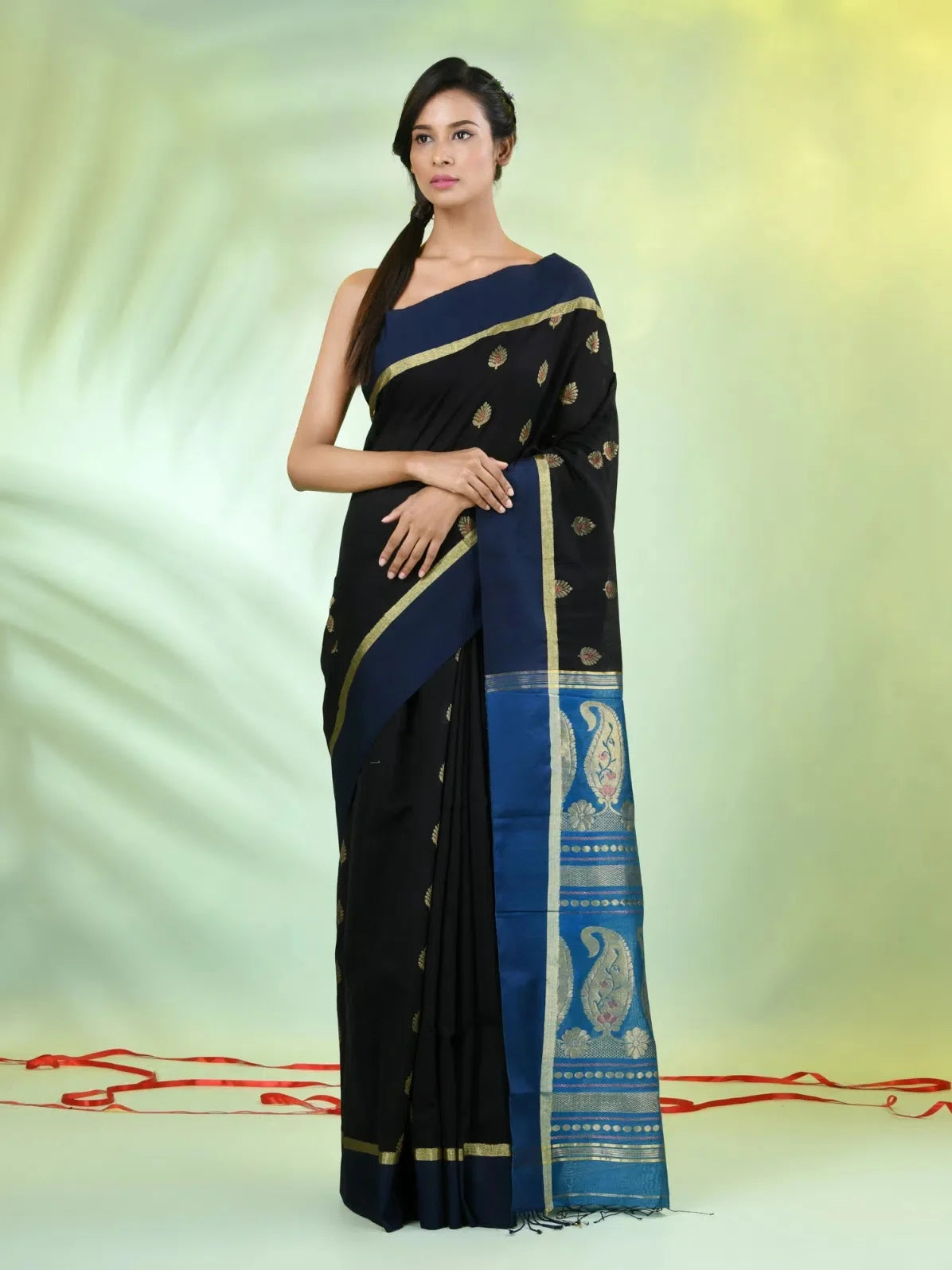 Black Cotton Saree: Ethnic Motifs & Indian Sarees