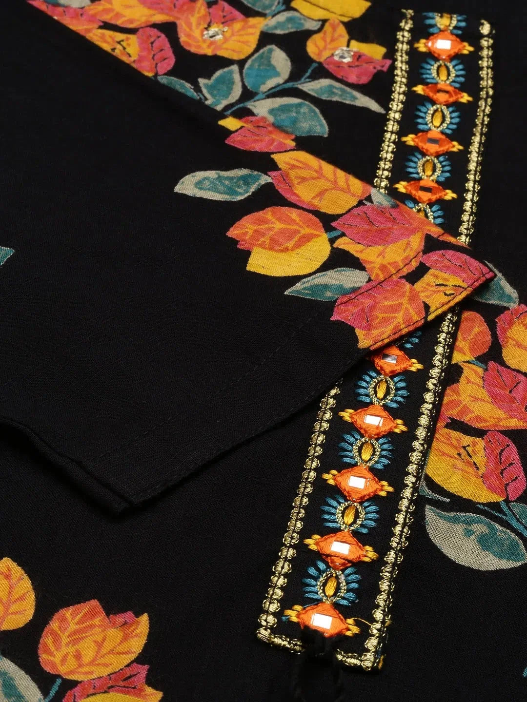 Stylish Black Printed Viscose Indian Kurta for Ladies