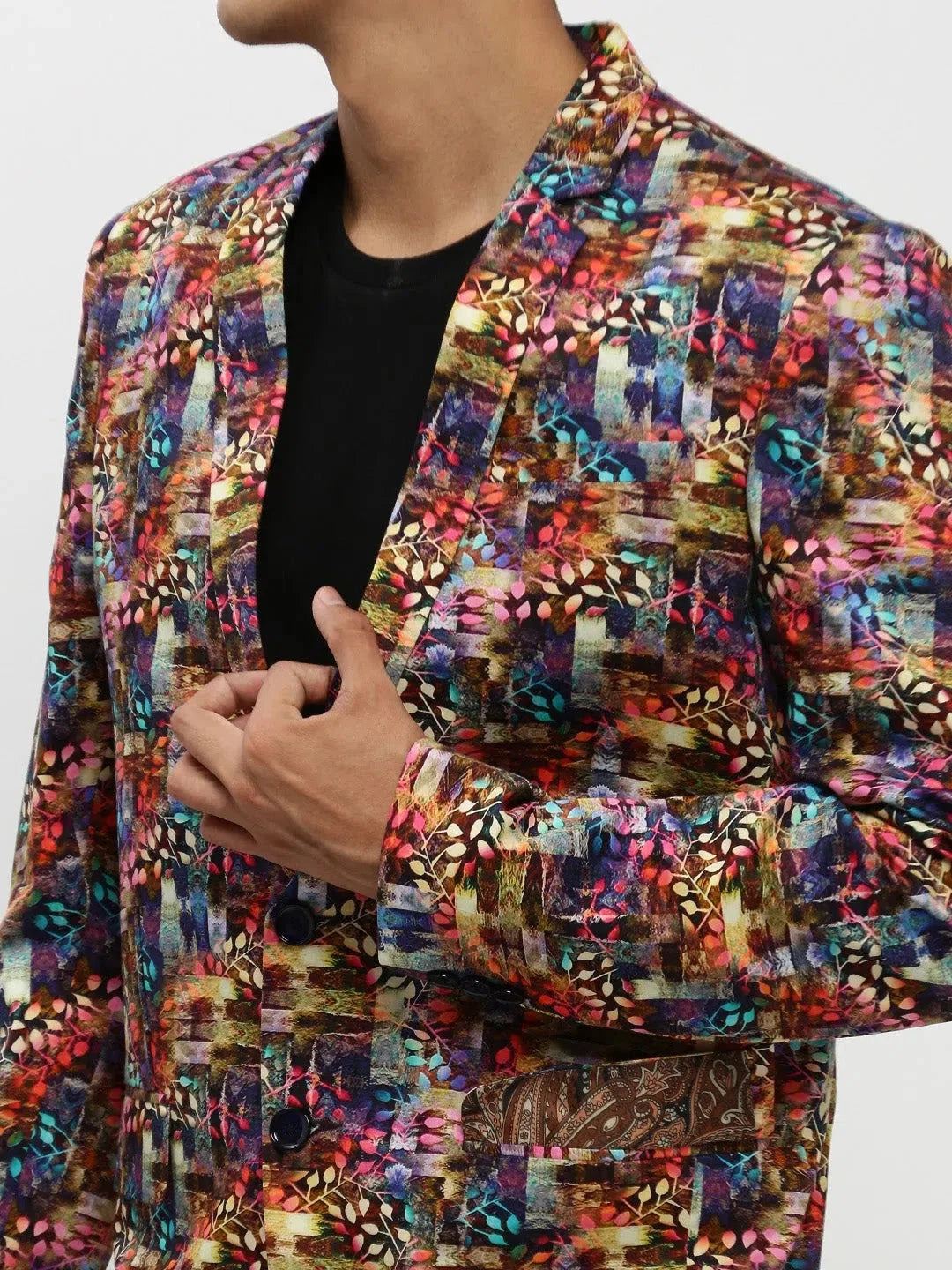 Stylish Men's Multi-Printed Blazer | DesiQlo