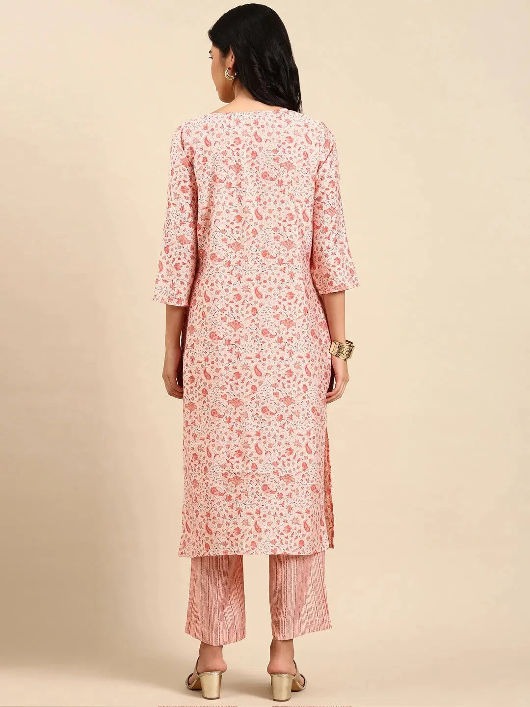 Pink Paisley Women's Kurta Set | Indian Kurta Sets