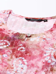 Women's Pink Tie Dye Kurta SetKC-937-Pink