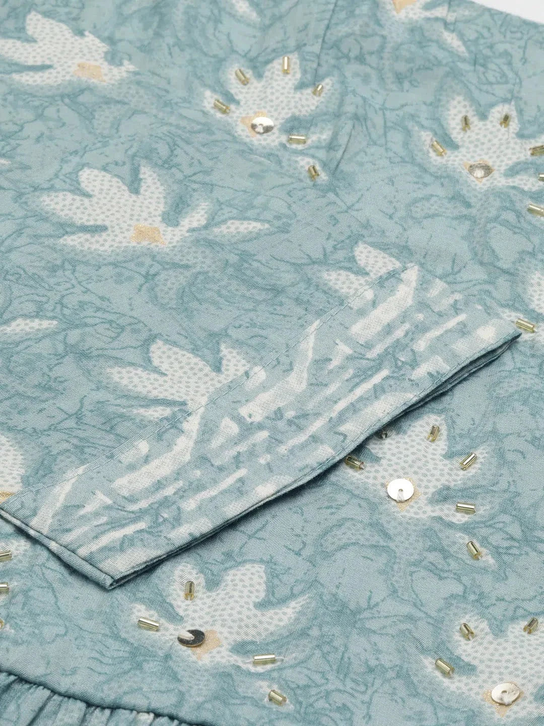 Sea Green Printed Kurta Set | Women's Indian Kurta Sets