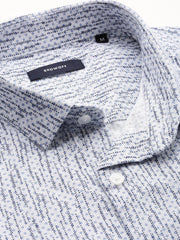 Men White Printed Casual Shirt-ZEPHYRPRINTS-2027-White