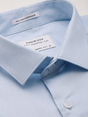 Men Blue Solid Formal Shirt-EVERETTPLAIN-2193-Blue