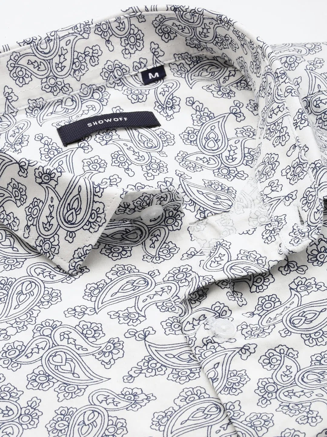 Shop White Printed Mens Shirt | Cotton Casual Shirt - DesiQlo