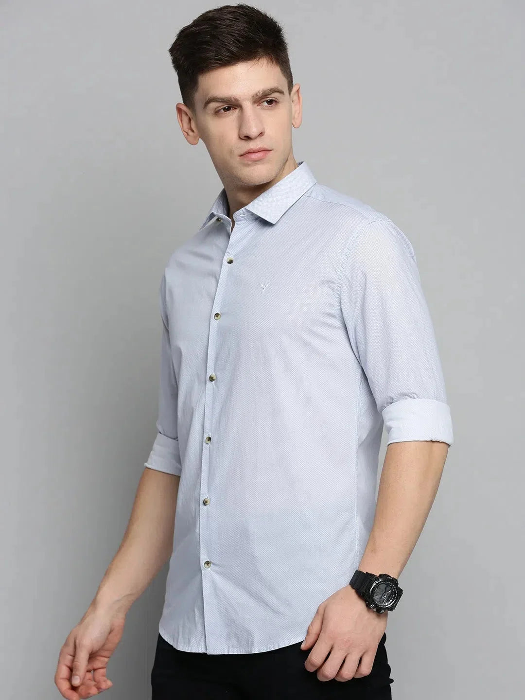White Printed Mens Shirt - Comfortable Cotton Shirt | DesiQlo