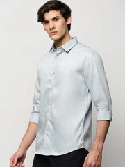 Men Blue Solid Casual Casual Shirts-TAVANTAPLAIN-5511-Blue