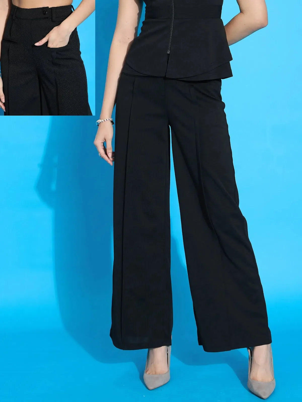 Black Pleated Trousers - Essential Women's Western Outfits