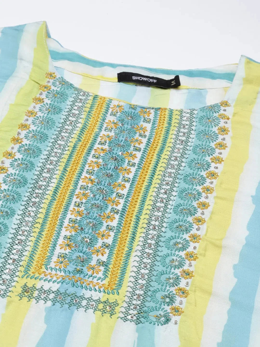 Multi Striped Kurta Set for Women | Cotton Indian Kurta