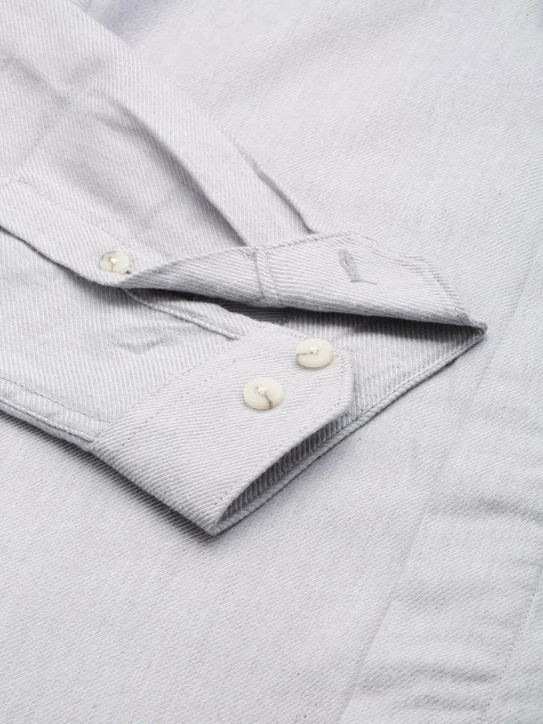 Grey Solid Cotton Mens Shirt - DesiQlo Plain Casual Shirt