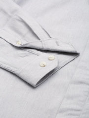 Men Grey Solid Casual Shirt-ELECTRAPLAIN-4527-Grey