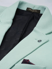 Men Green Solid Casual Blazers-AR-37-Green
